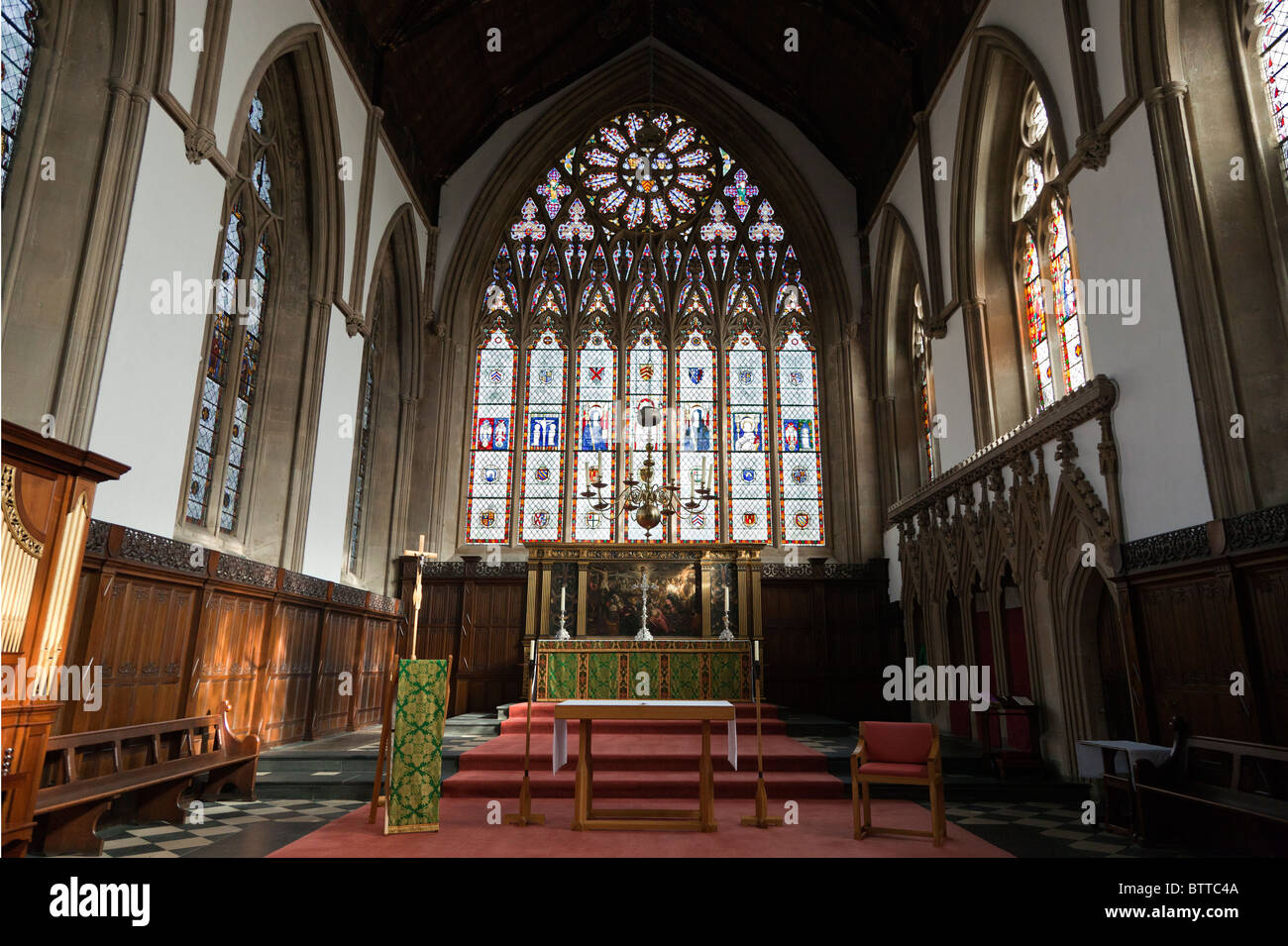 Interno della Cappella, Merton College di Oxford 3 Foto Stock