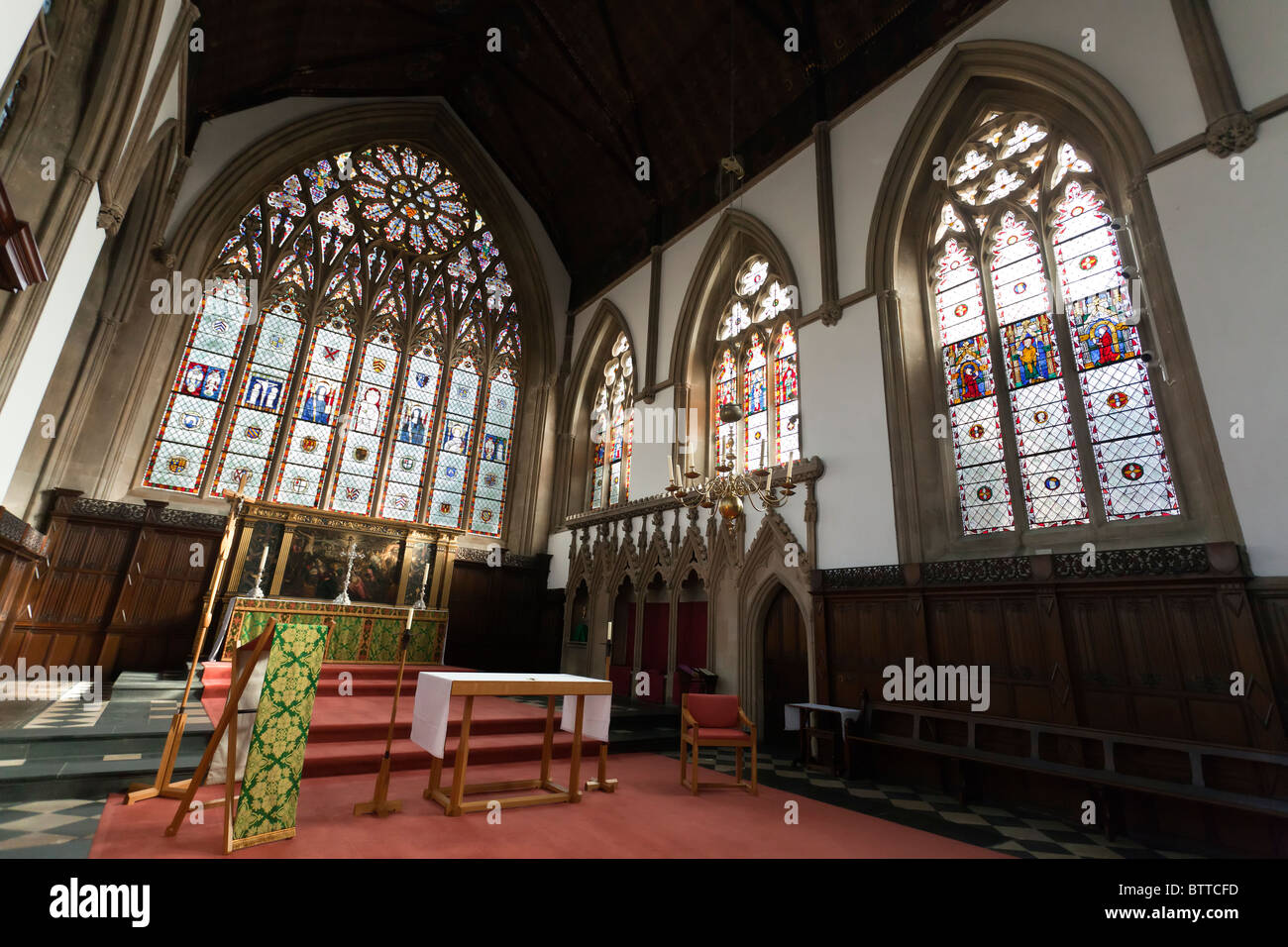 Interno della Cappella, Merton College di Oxford Foto Stock