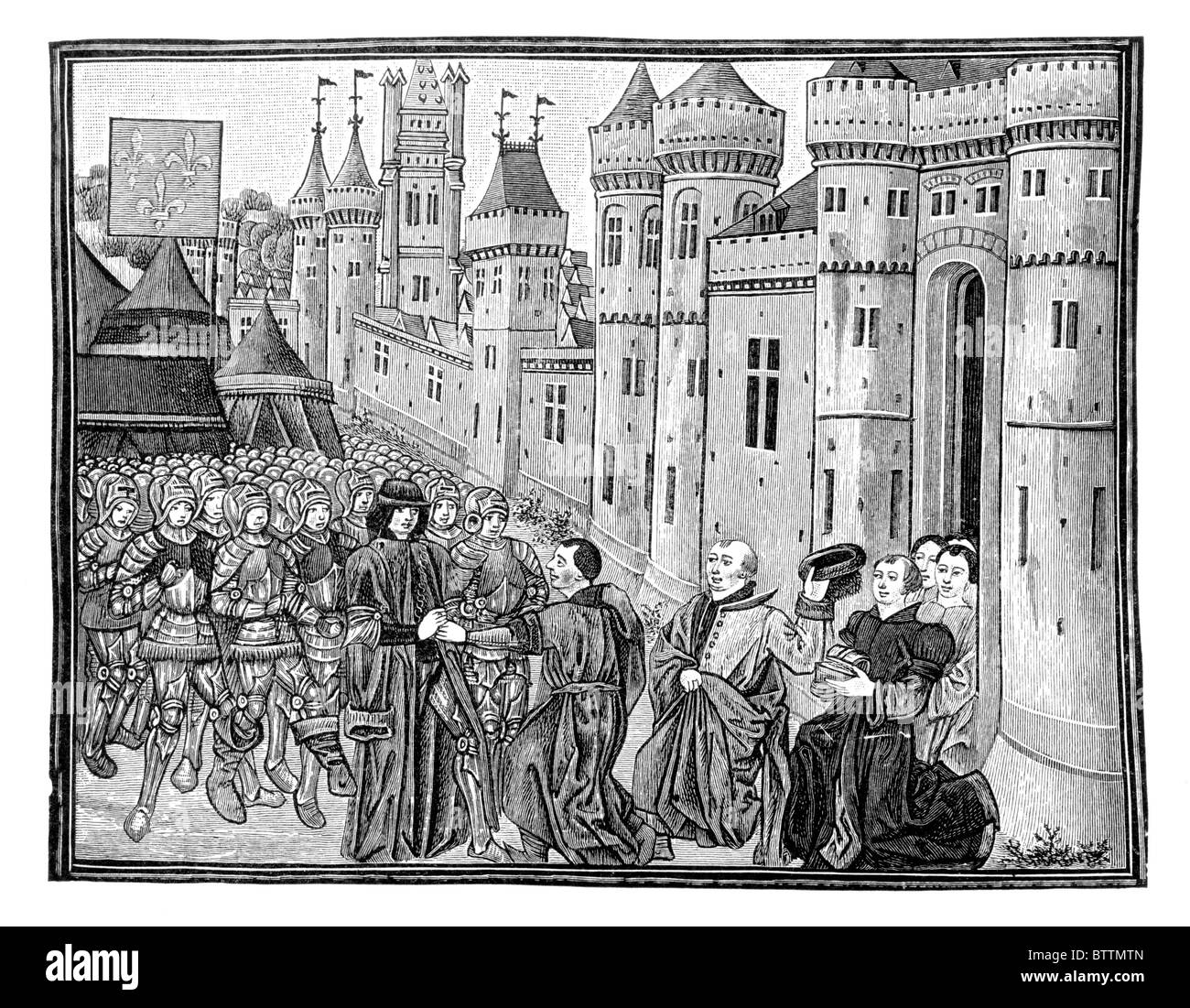 La presentazione di Bordeaux per i francesi, 1453 Foto Stock