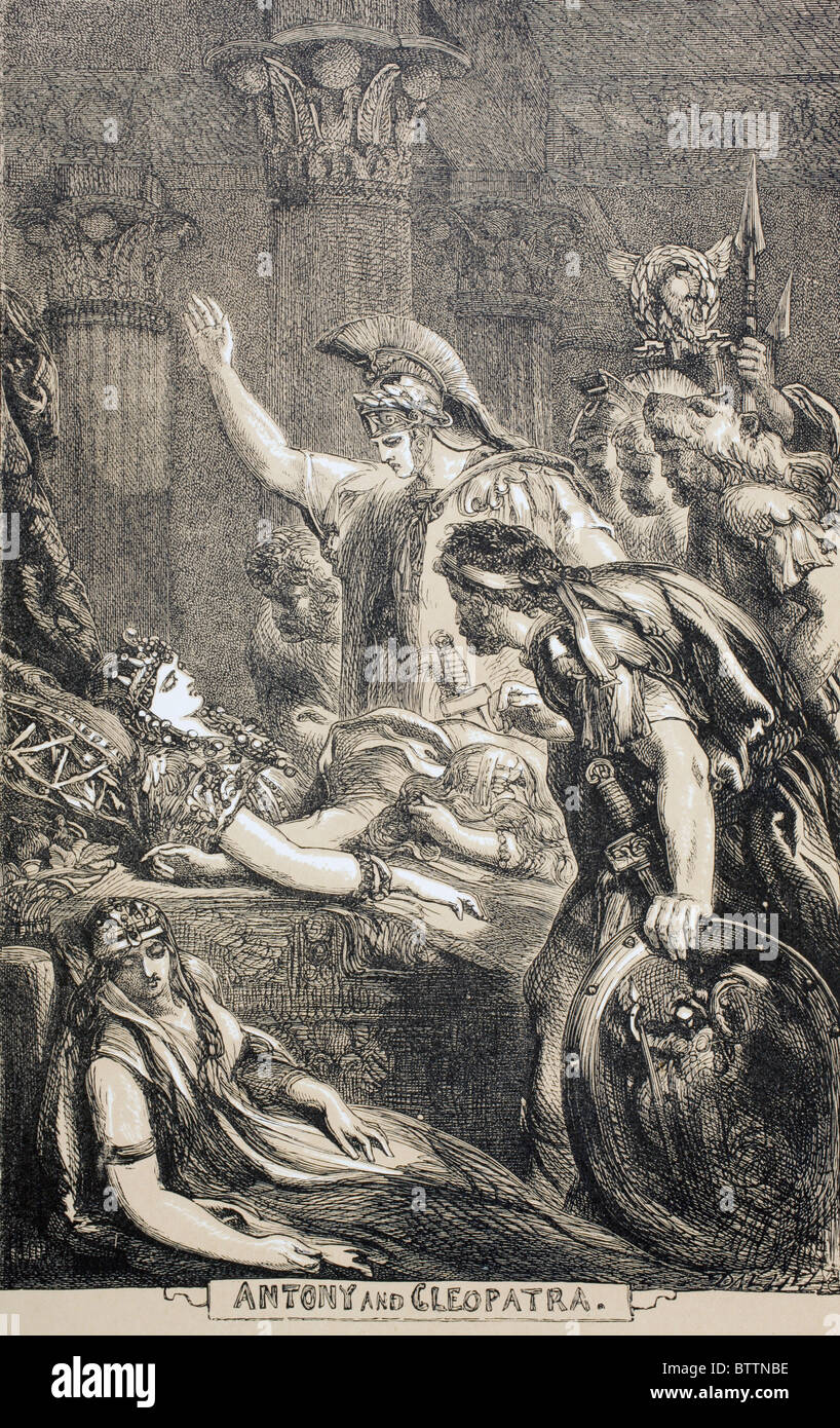 Illustrazione di Antonio e Cleopatra di William Shakespeare. Foto Stock