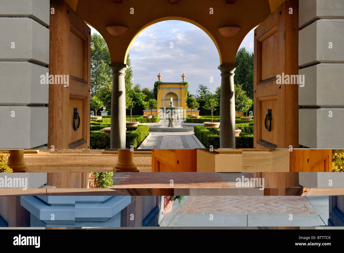 Giardino italiano rinascimentale, Erholungspark Marzahn di Berlino, Germania Foto Stock