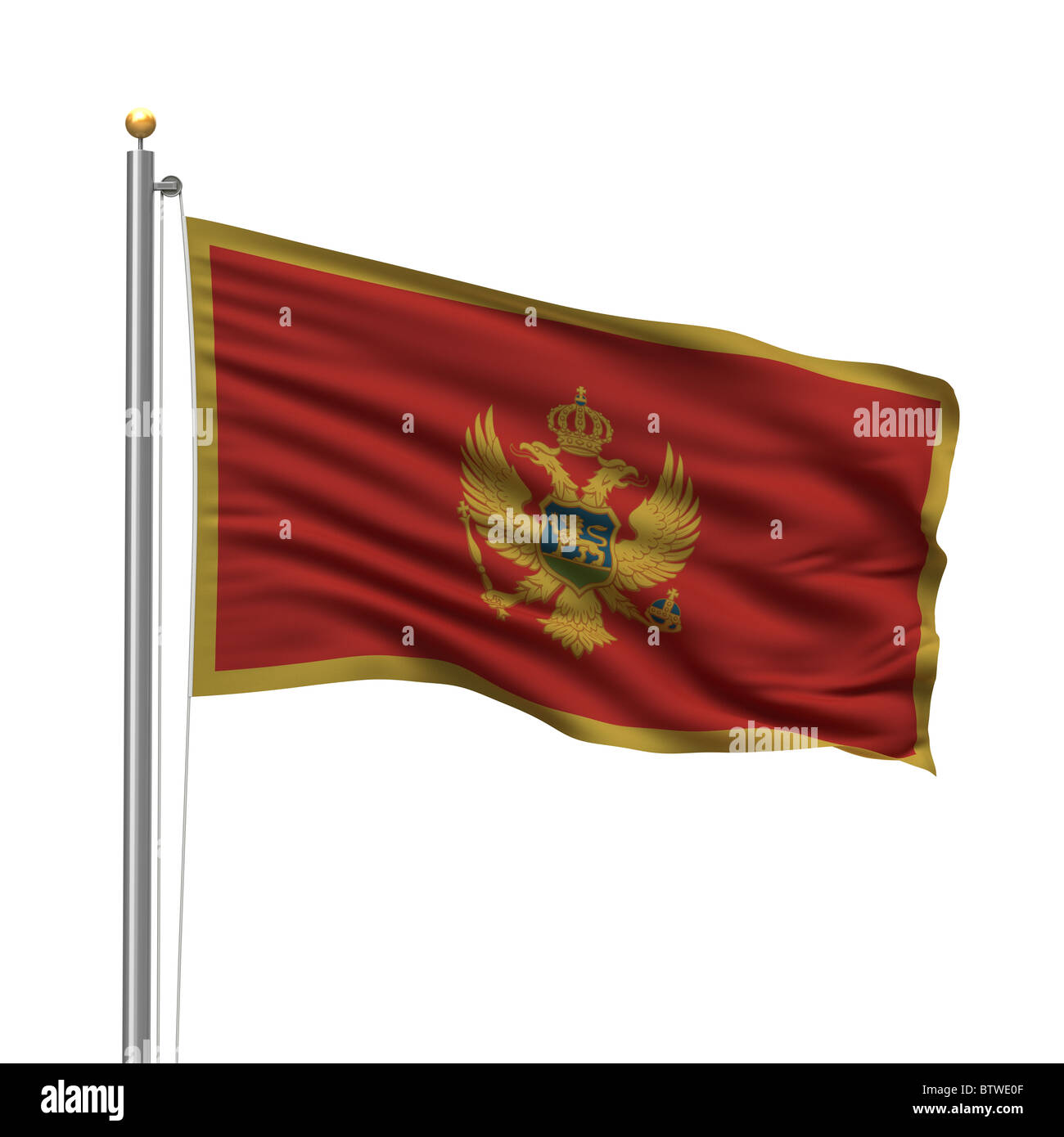 Bandiera del Montenegro Foto Stock