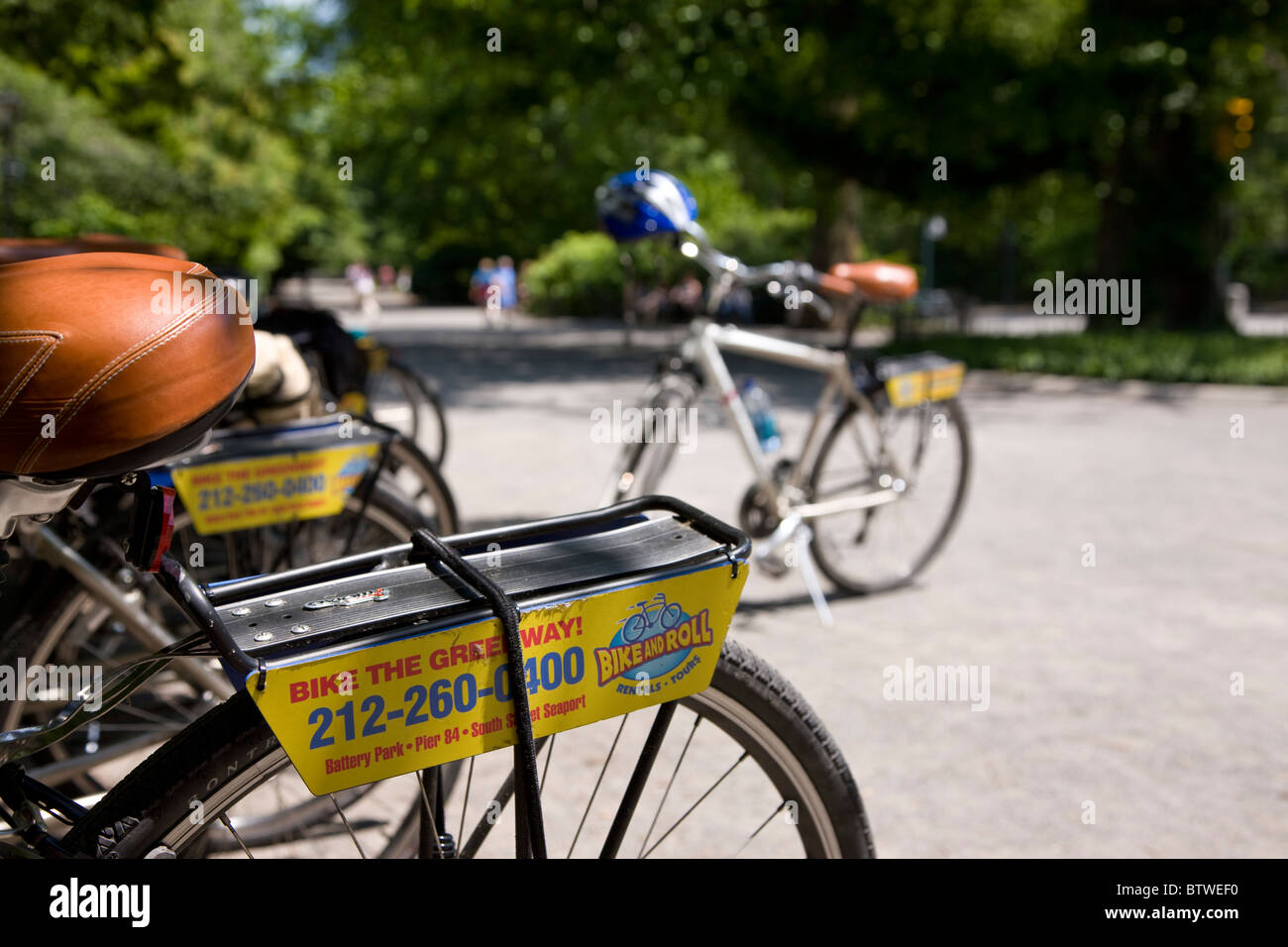 Bike e Roll tour ciclo a ingegneri Gate nel Central Park Foto Stock