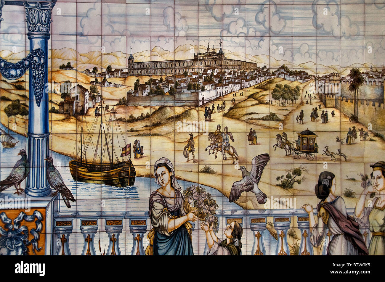 Siviglia Spagna Andalusia storico Puerte Gate Puerto de la Macarena Foto Stock