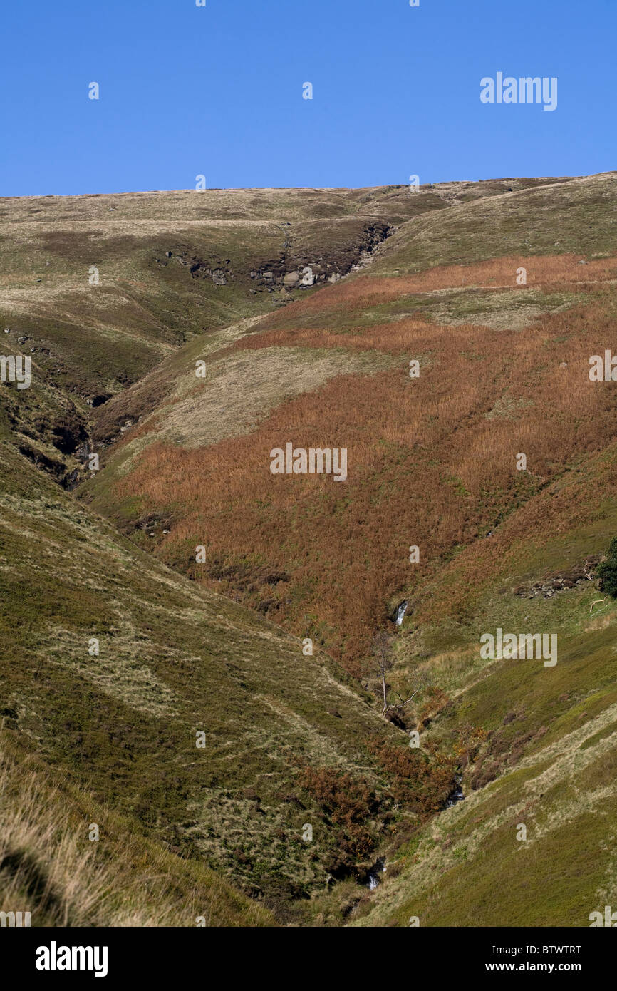 Il Noe di fiume che scorre verso il basso dalla testa Edale presso la scala di Giacobbe Kinder Scout Parco Nazionale di Peak District Edale Derbyshire Inghilterra Foto Stock