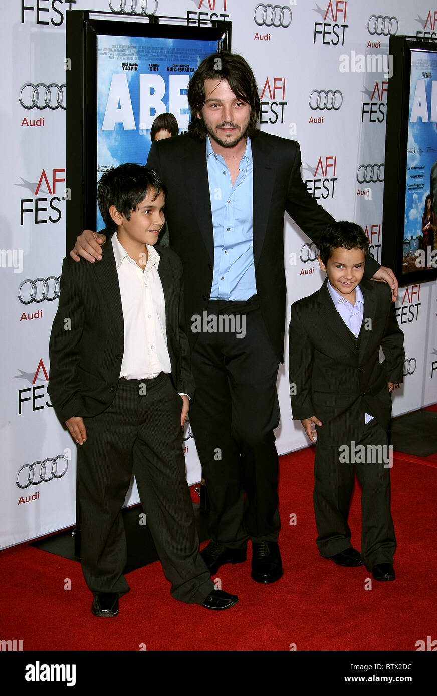 CHRISTOPHER RUIZ-ESPARZA DIEGO LUNA GERARDO RUIZ-ESPARZA ABEL centrotavola screening di gala. AFI FEST 2010 HOLLYWOOD Los ANGELE Foto Stock