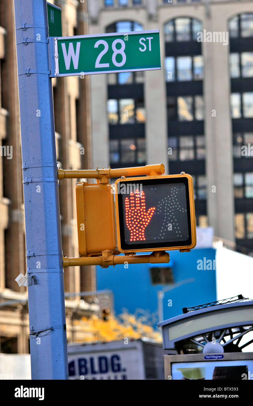 Non cross segnale pedonale Manhattan New York City Foto Stock