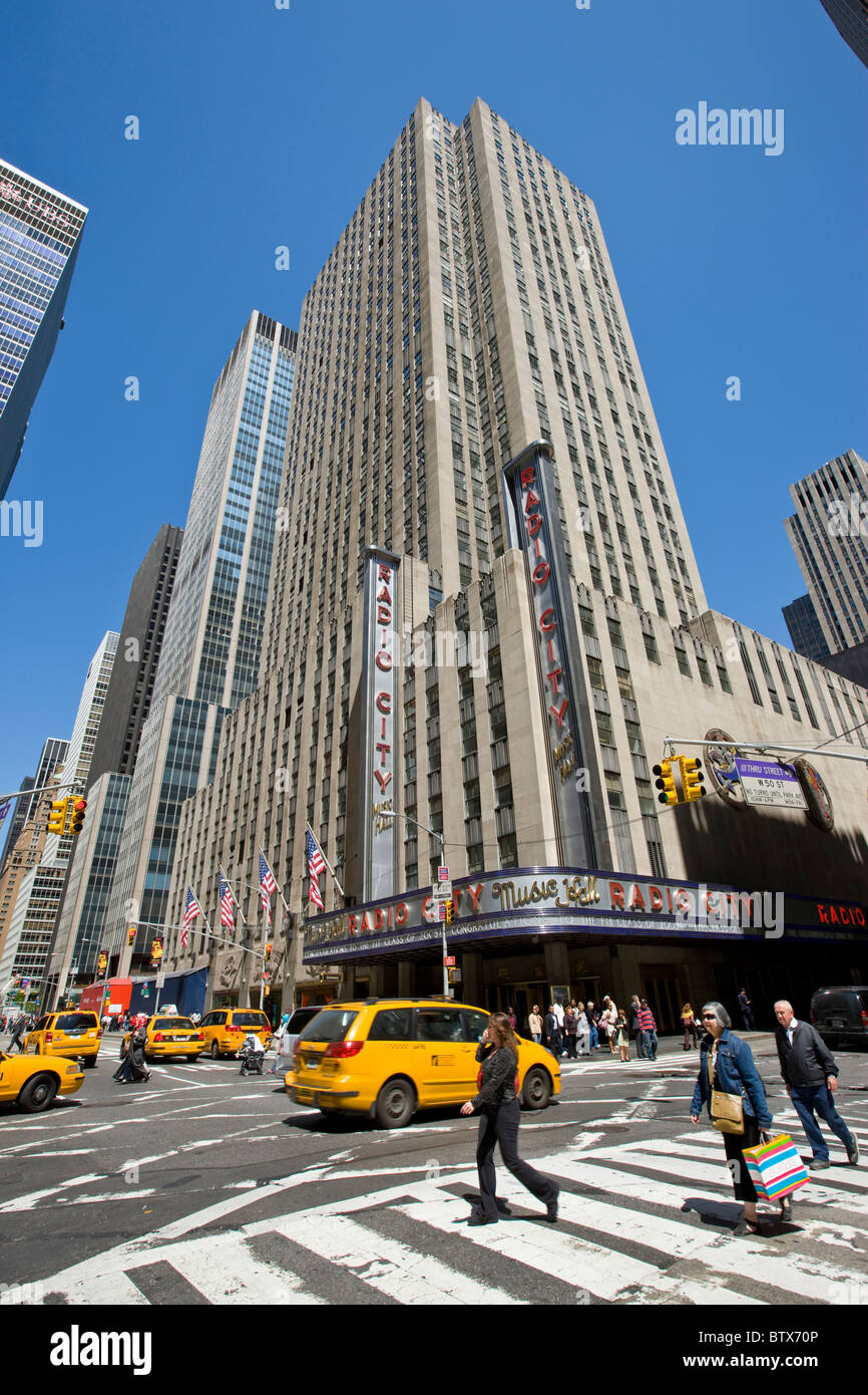 Radio City Music Hall di Rockefeller Center Foto Stock