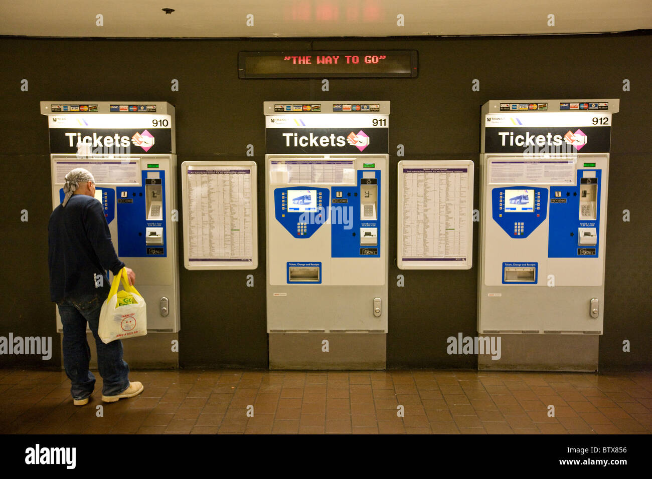 New York City la Port Authority Bus Terminal Foto Stock
