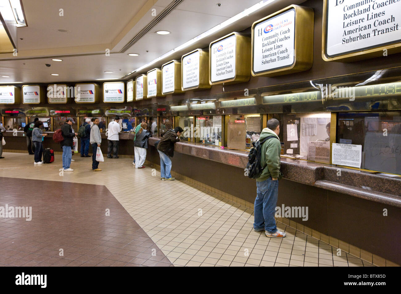 New York City la Port Authority Bus Terminal Foto Stock