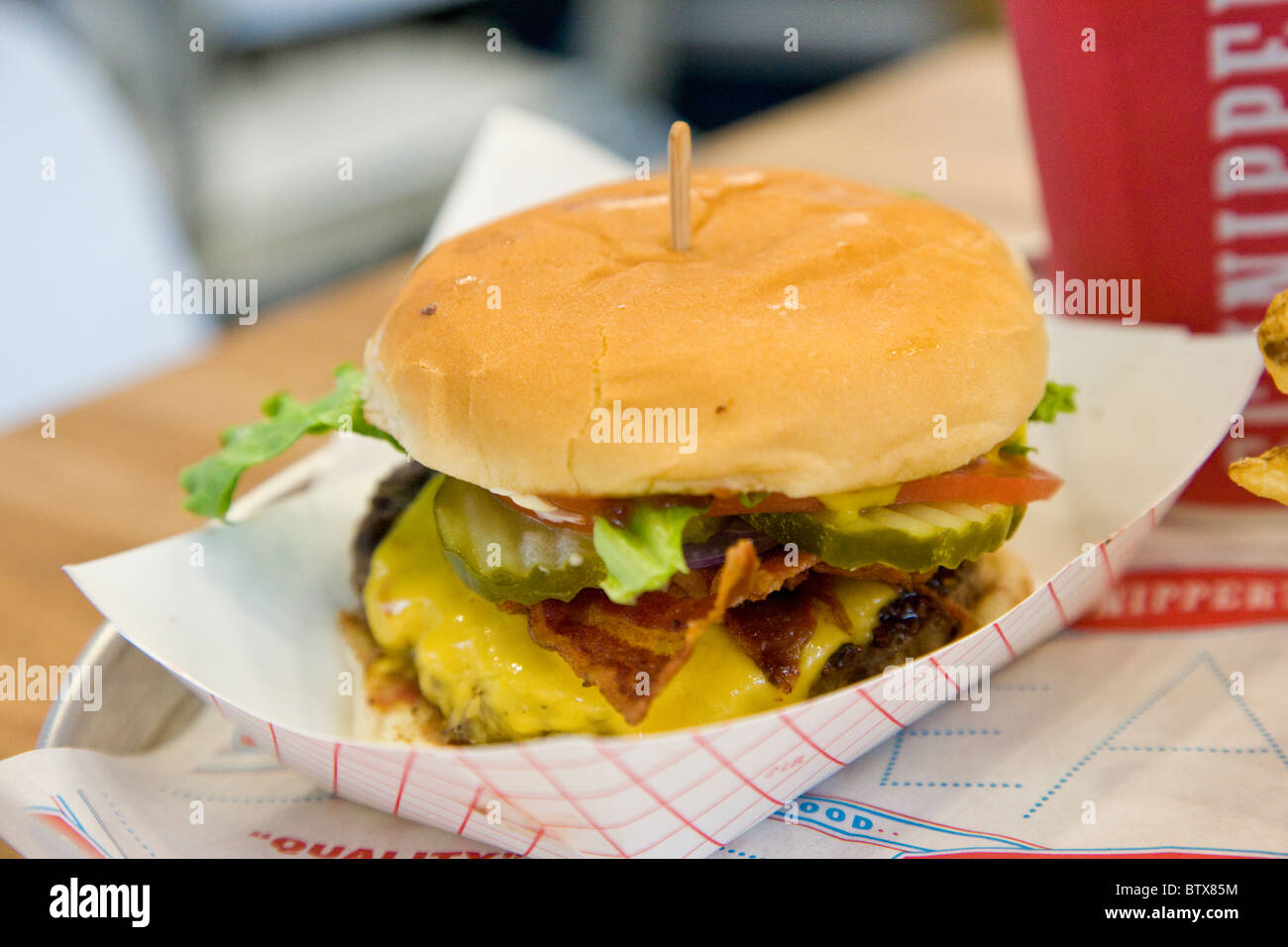 Burger di Schnipper della cucina di qualità Foto Stock