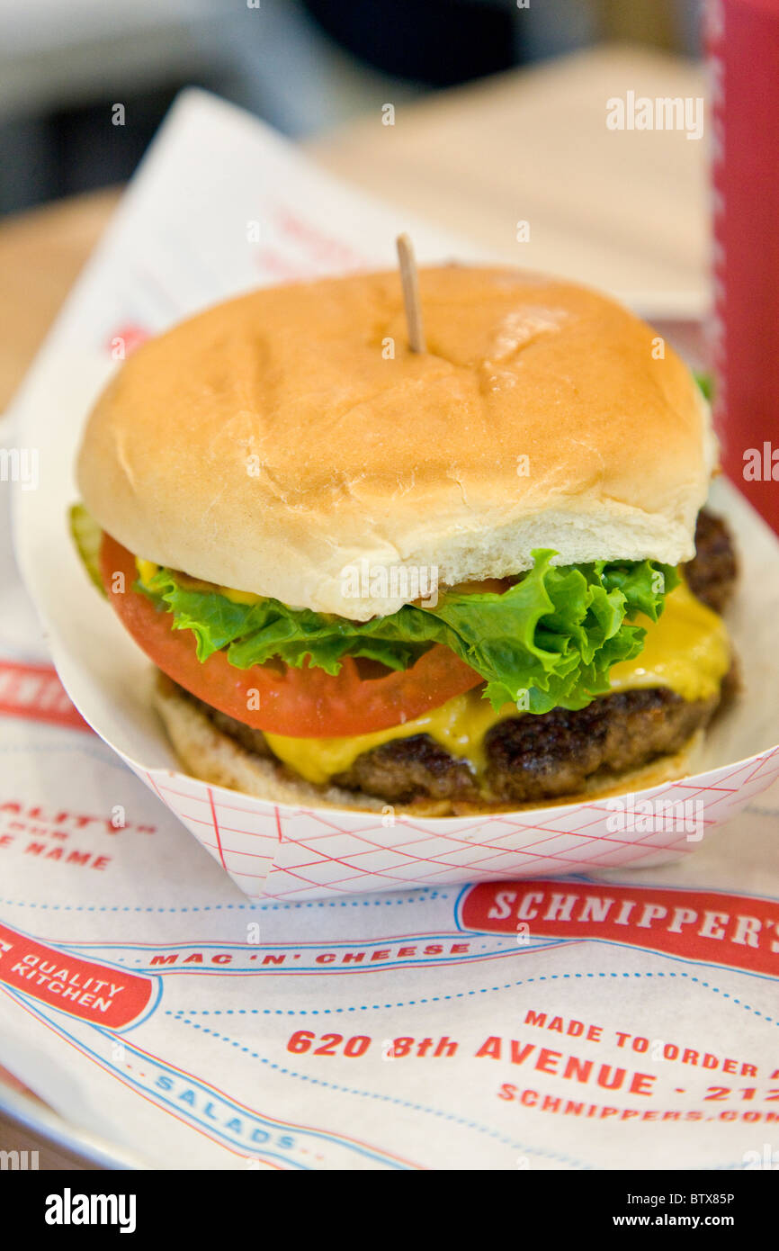 Burger di Schnipper della cucina di qualità Foto Stock