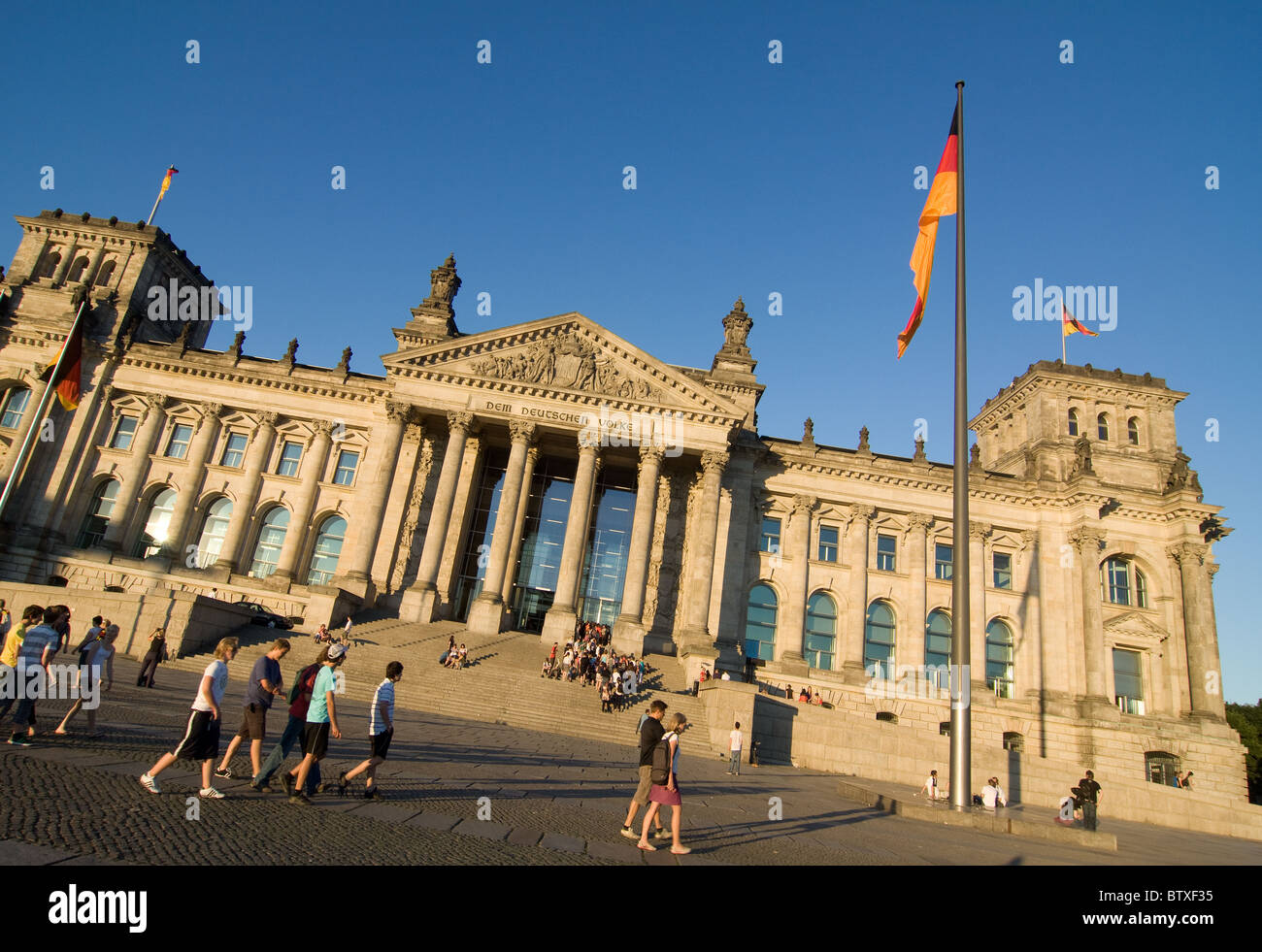 Il palazzo del Reichstag a Berlino Foto Stock