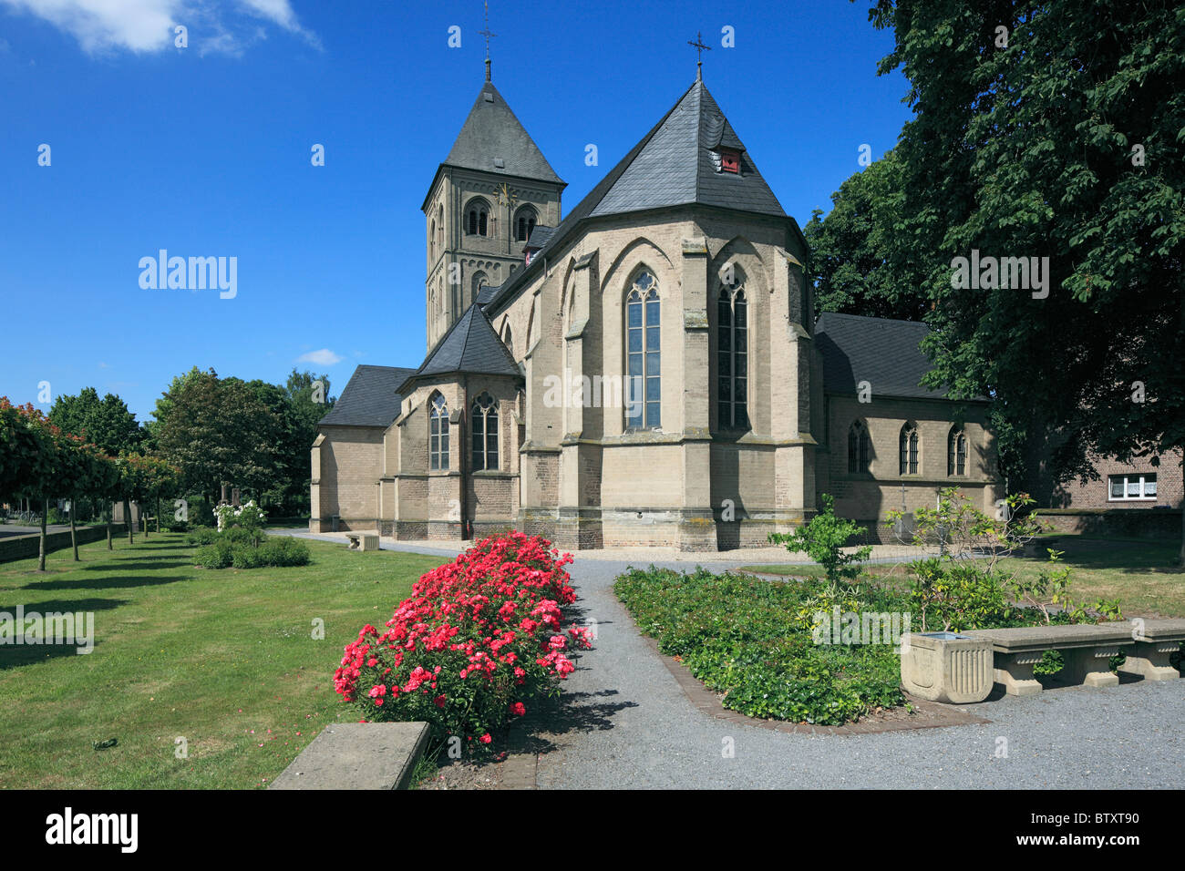 Katholische Kirche San Mariae assunta in Wesel-Ginderich, Niederrhein, Renania settentrionale-Vestfalia Foto Stock