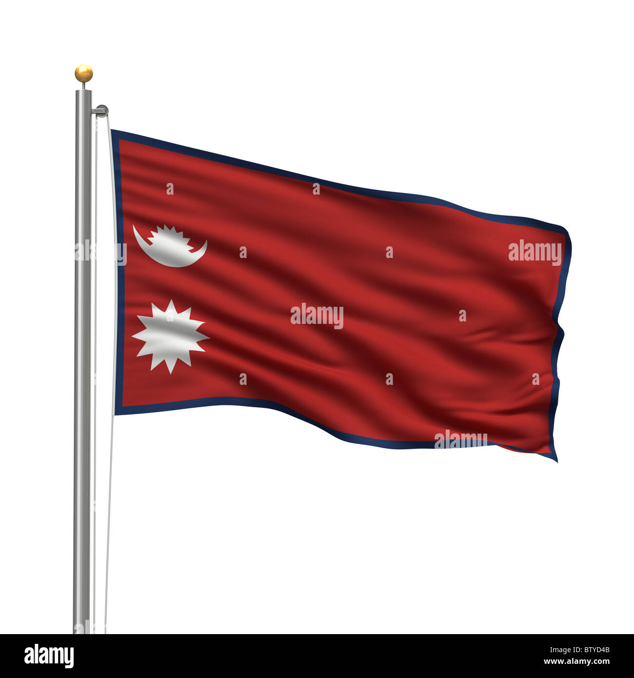Bandiera del Nepal Foto Stock