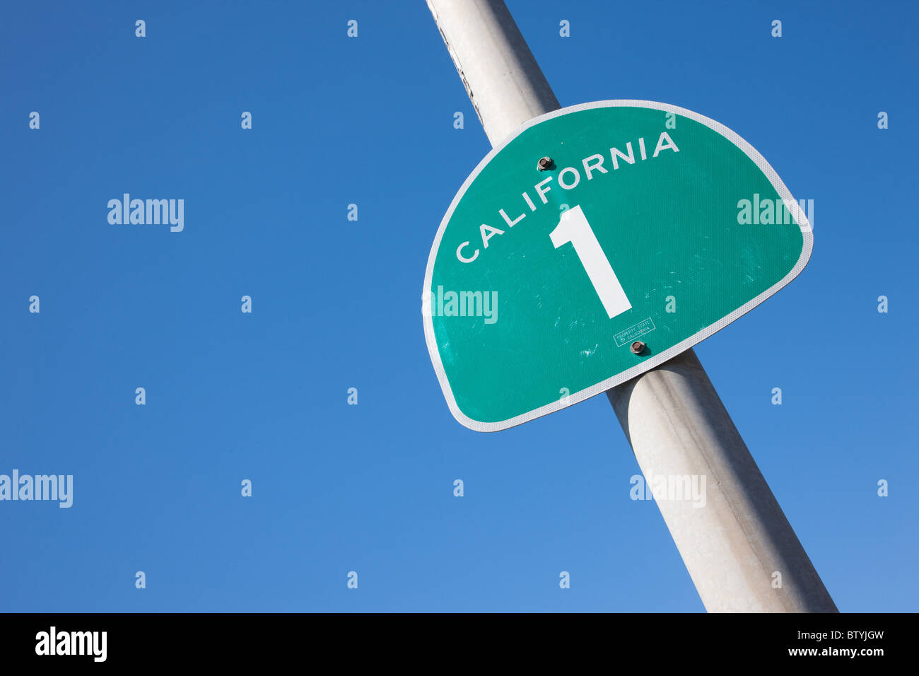 Su autostrada, Pacific Coast highway, California, Foto Stock