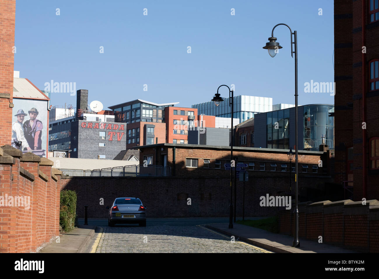 Televisione de Granada Studios presi da vicino Liverpool Road Castlefield Manchester Inghilterra England Foto Stock