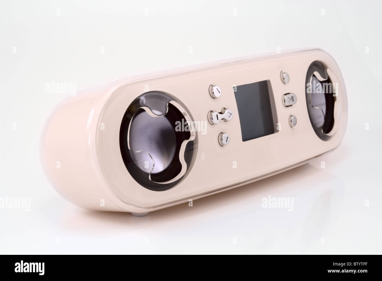 Piccola radio rosa Foto Stock