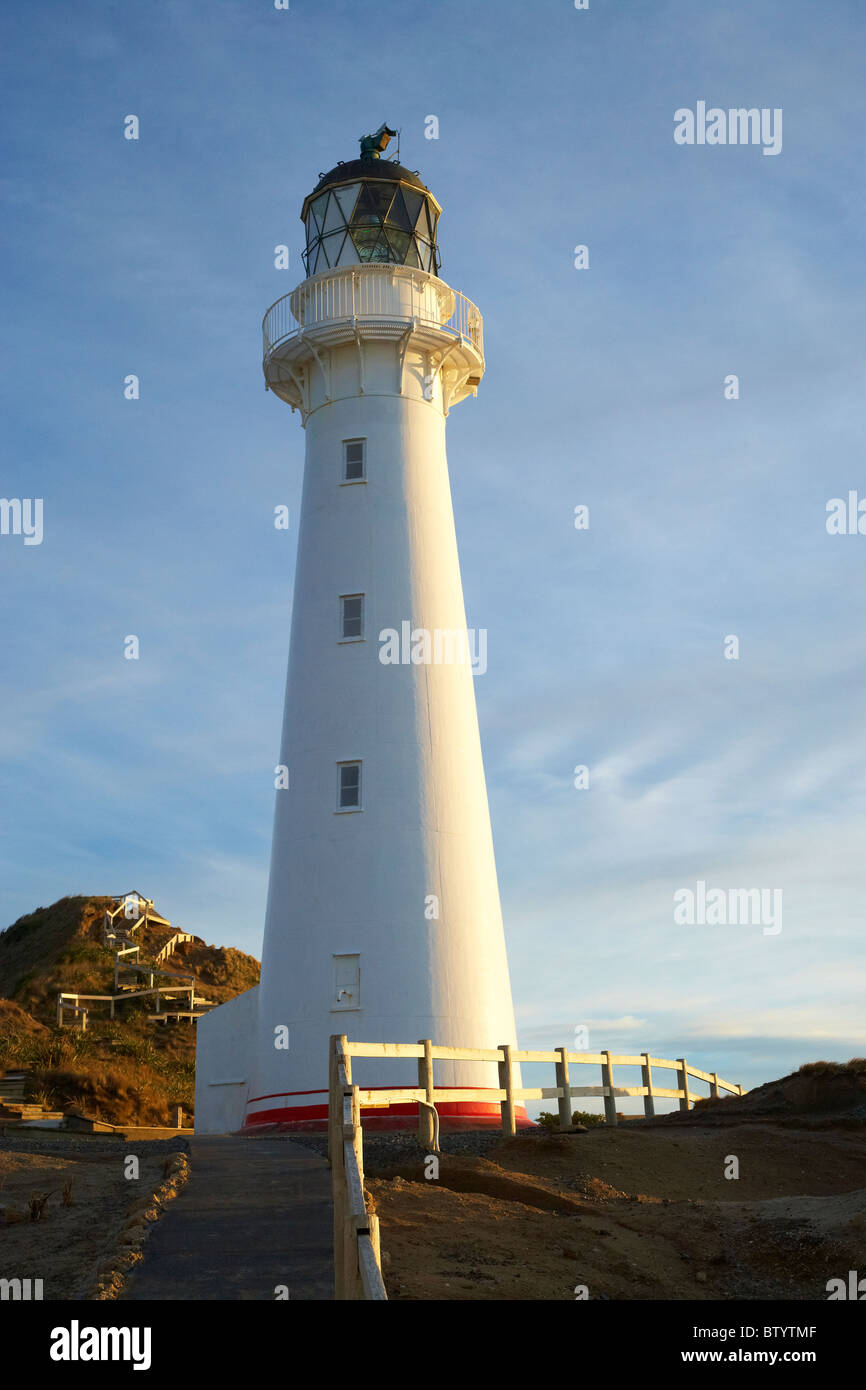 Castle Point Lighthouse, Castlepoint, Wairarapa, Isola del nord, Nuova Zelanda Foto Stock