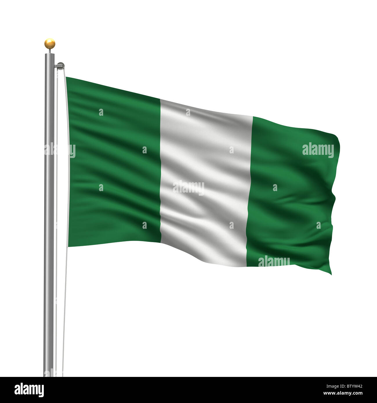 Bandierina della Nigeria Foto Stock