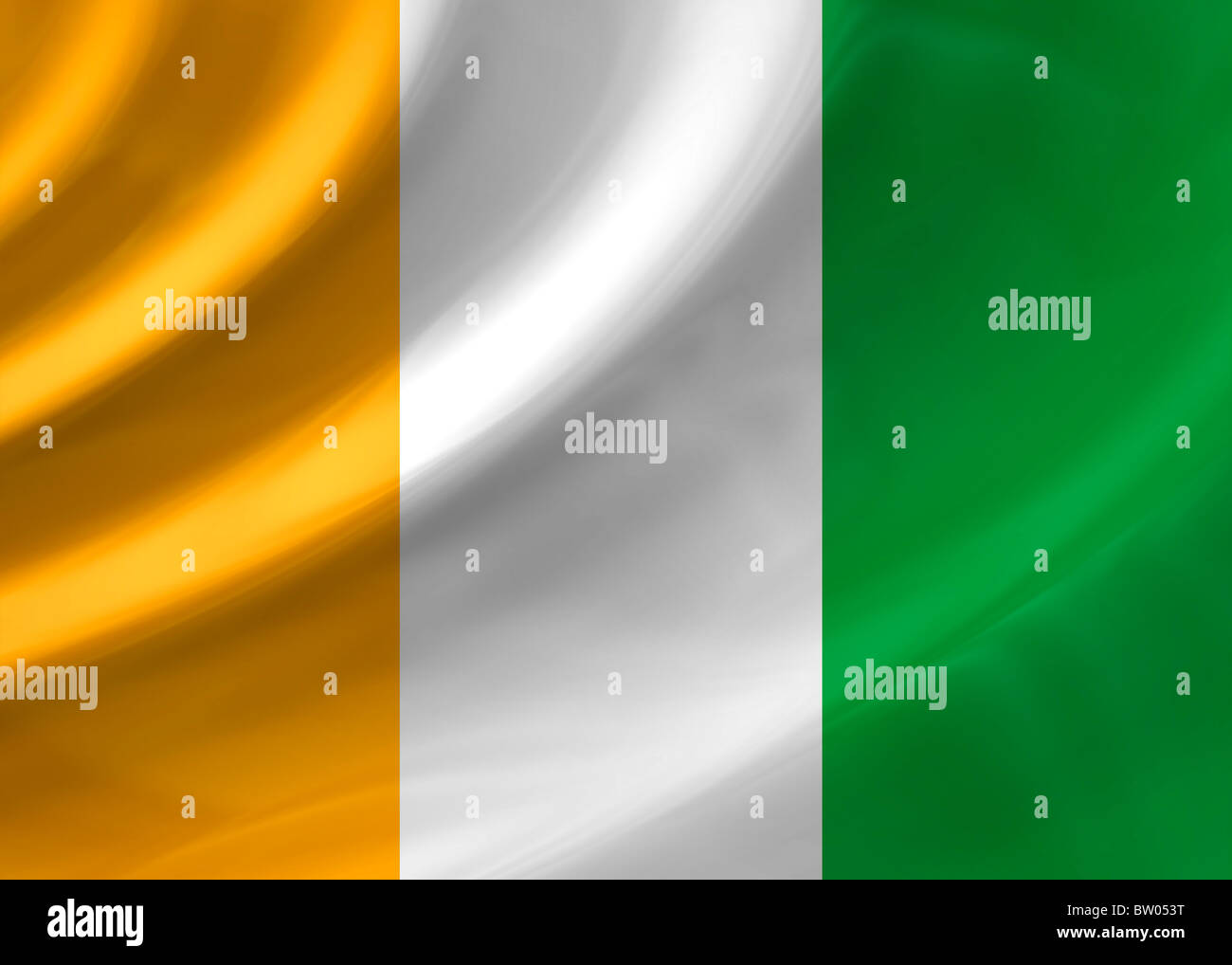 Bandiera della Costa d'avorio Foto Stock