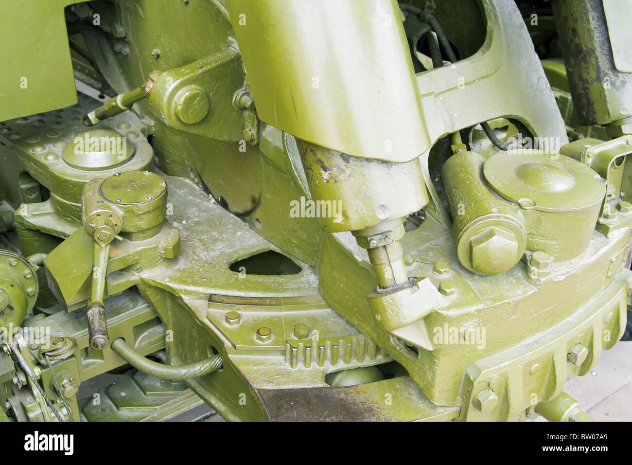 Retrò vecchio arrugginito artiglieria militare Foto Stock