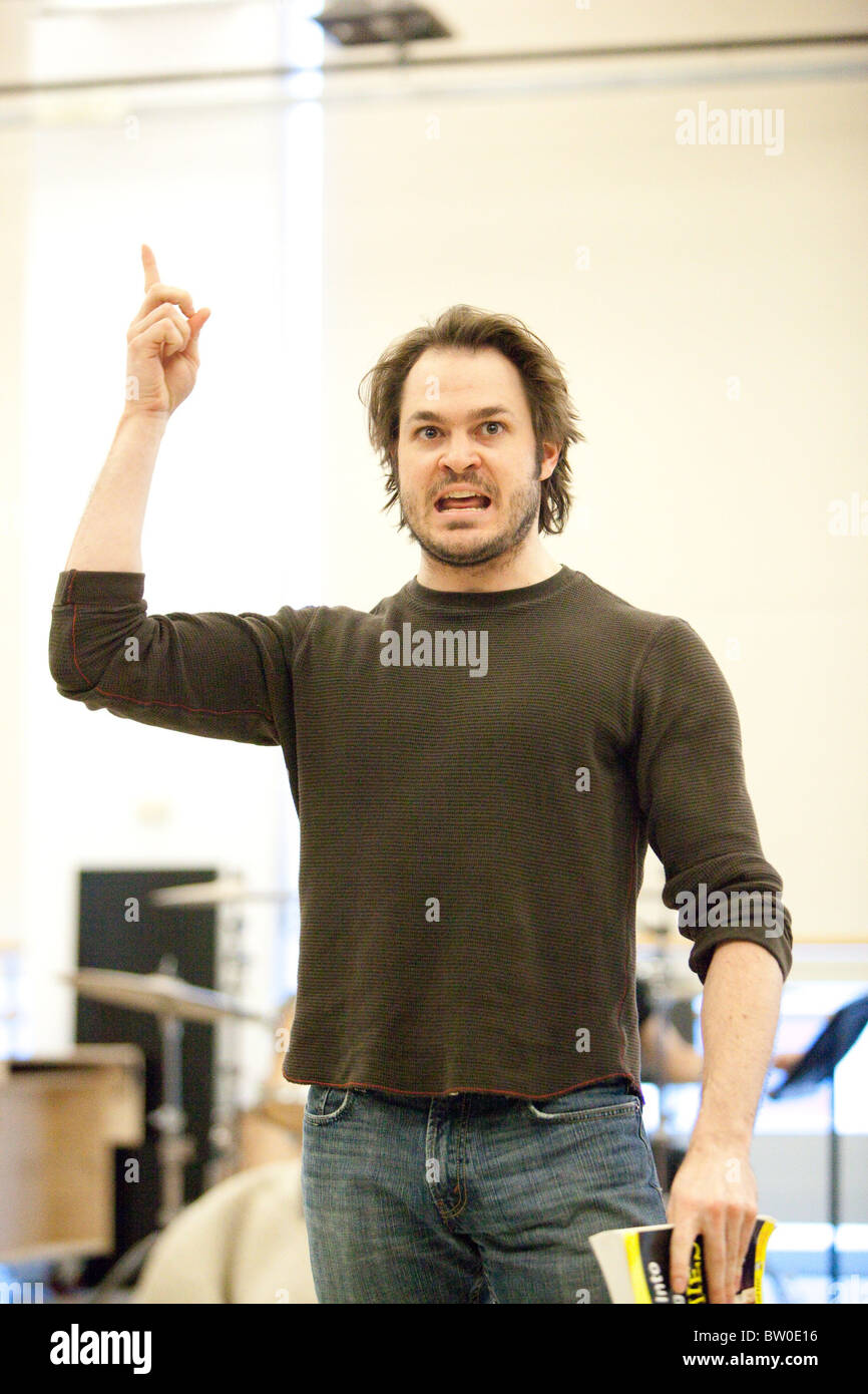 Nuovo Musical di Broadway Rock Of Ages cast foto op Foto Stock