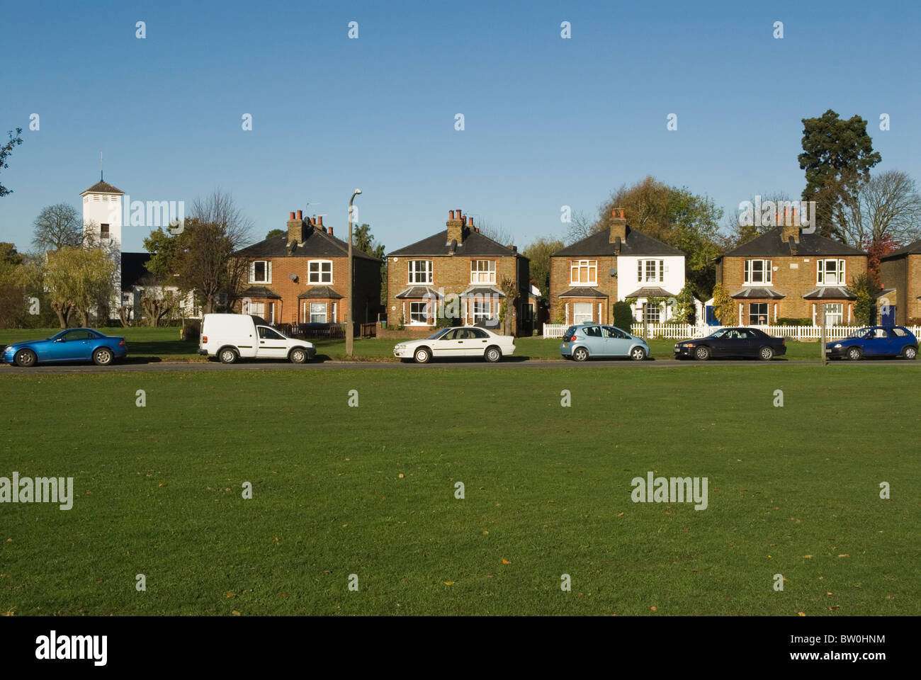 Weston verde Surrey suburbane di Londra. Regno Unito HOMER SYKES Foto Stock
