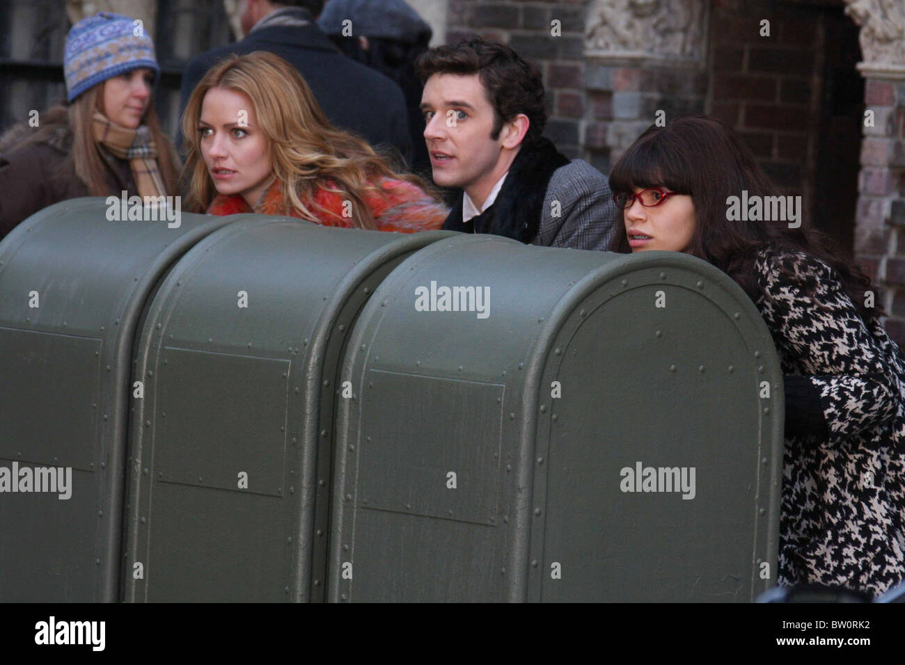 Il cast di Ugly Betty sul set di New York Foto Stock