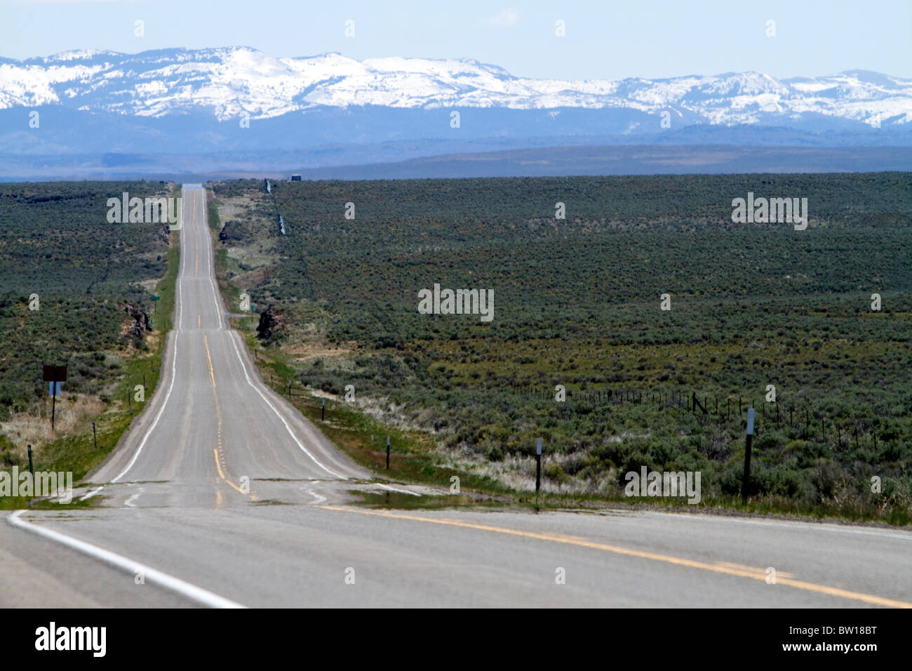 L'autostrada 95 vicino a valle del Giordano, Oregon, Stati Uniti d'America. Foto Stock