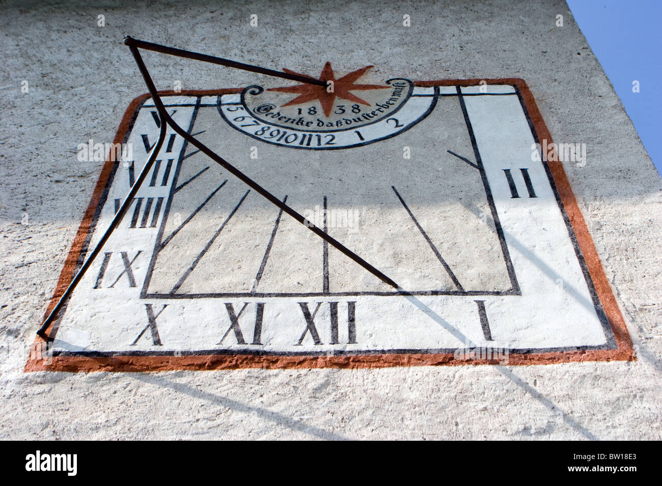 Meridiana svizzera svizzera orologio datato 1638 Foto stock - Alamy