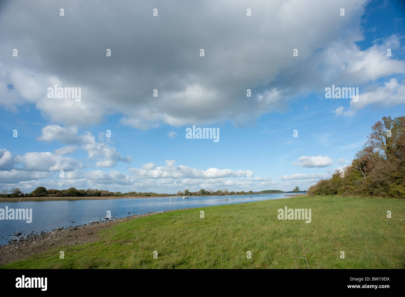 Vista sul fiume Erne Foto Stock