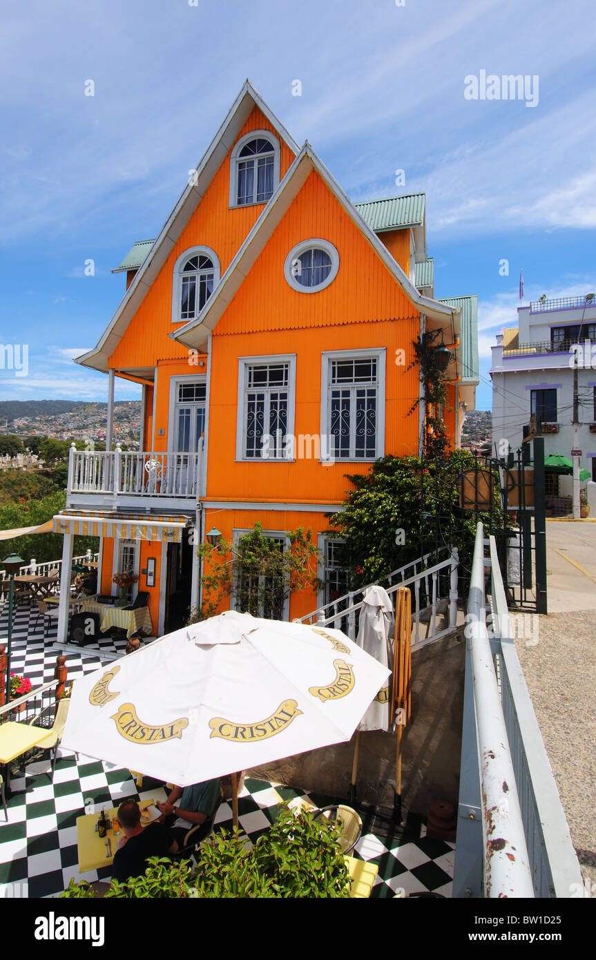 La famosa Brighton Hotel a Valparaiso, Cile Foto Stock