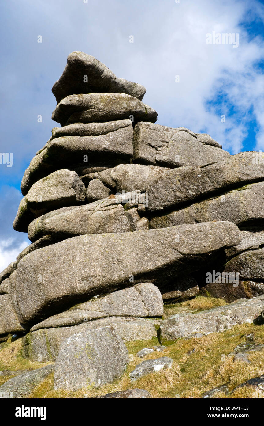 Il granito tor su Dartmoor Devon UK Foto Stock