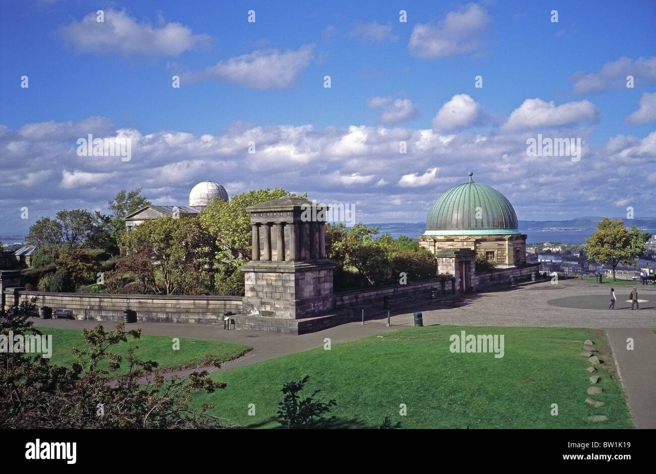 La città Osservatorio sulla Calton Hill, Edimburgo, Scozia Foto Stock