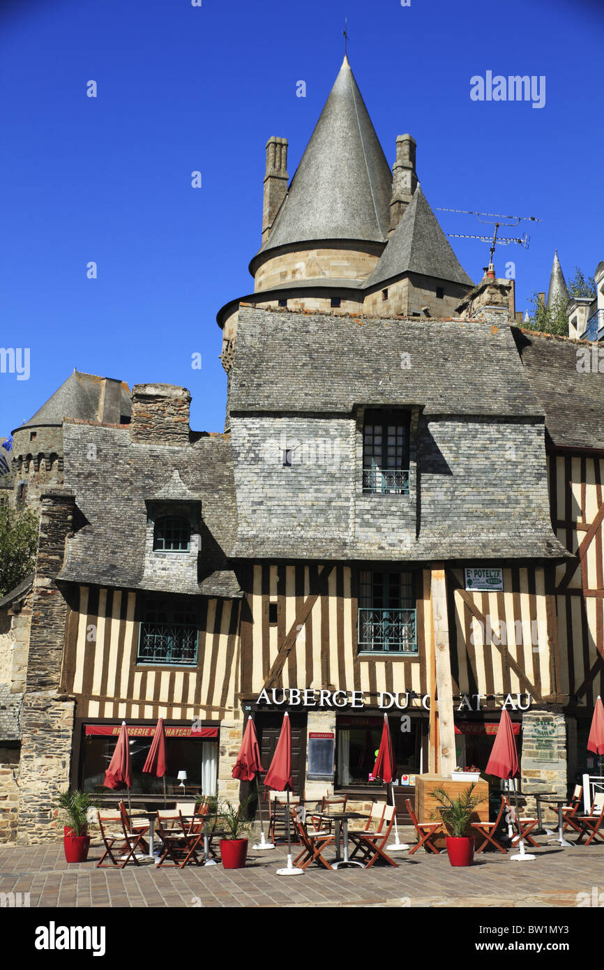 Il patrimonio medievale città di Vitre, Ille-et-Vilaine Bretagna, Francia. Foto Stock