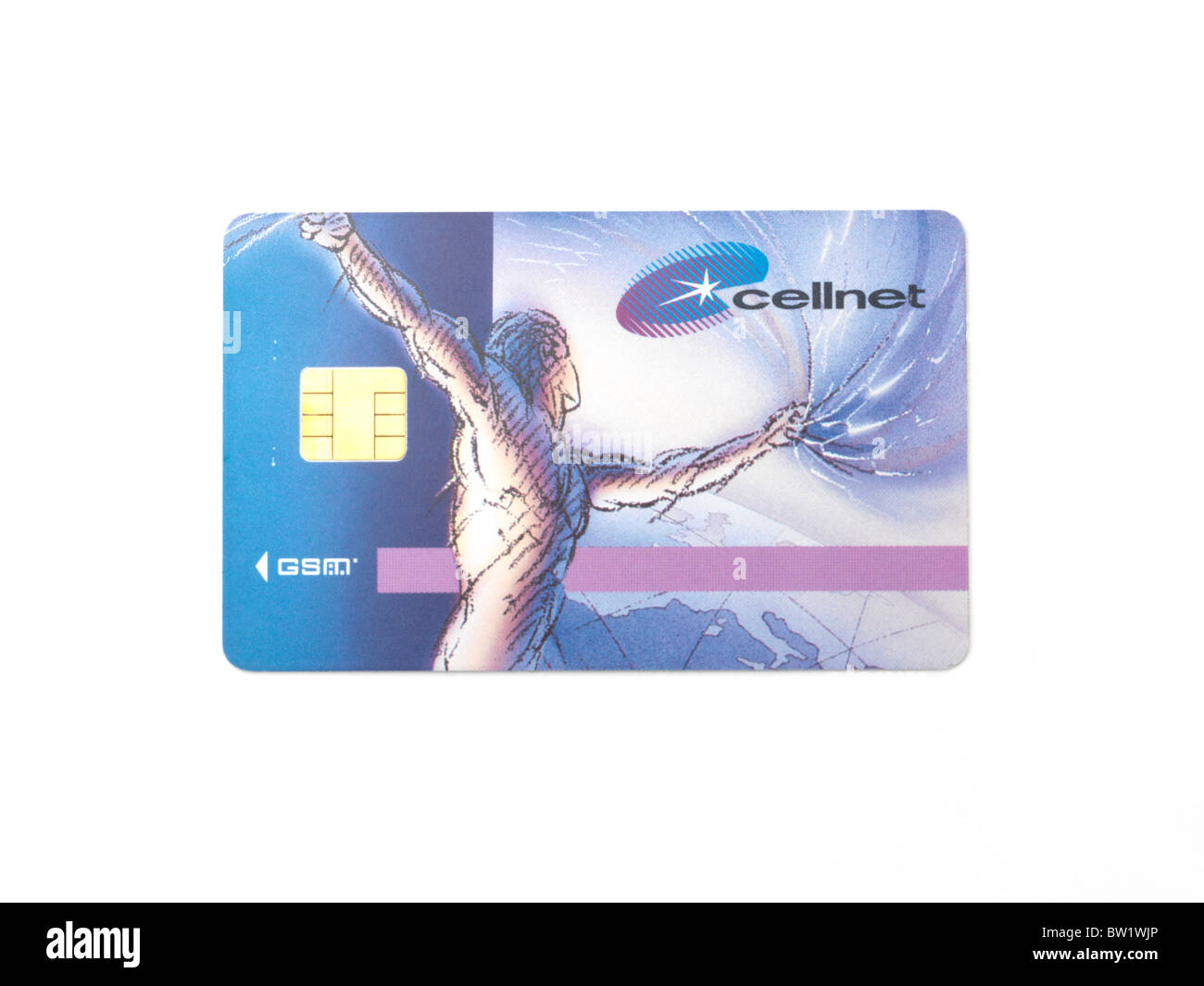 Vecchia Sim per telefono cellulare Foto Stock