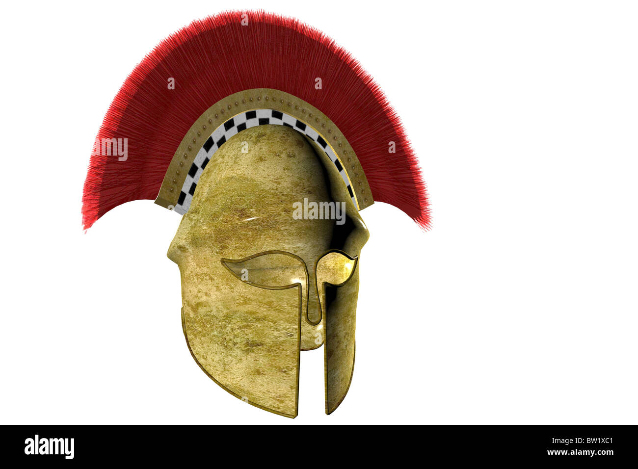 3D illustrazione di un casco spartan Foto Stock