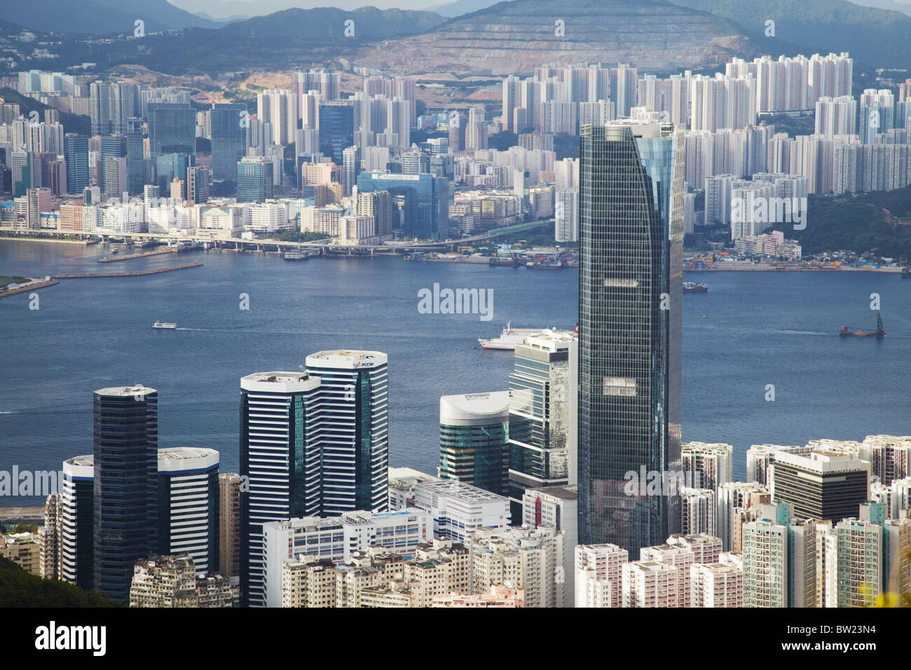 Un isola ad est grattacielo in Quarry Bay, Hong Kong, Cina Foto Stock