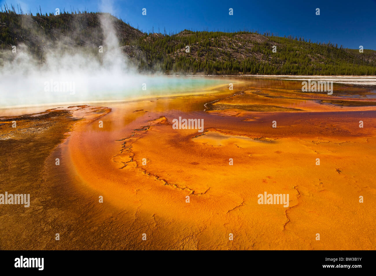Yellowstone è stupenda e coloratissima Grand Prismatic Spring Foto Stock