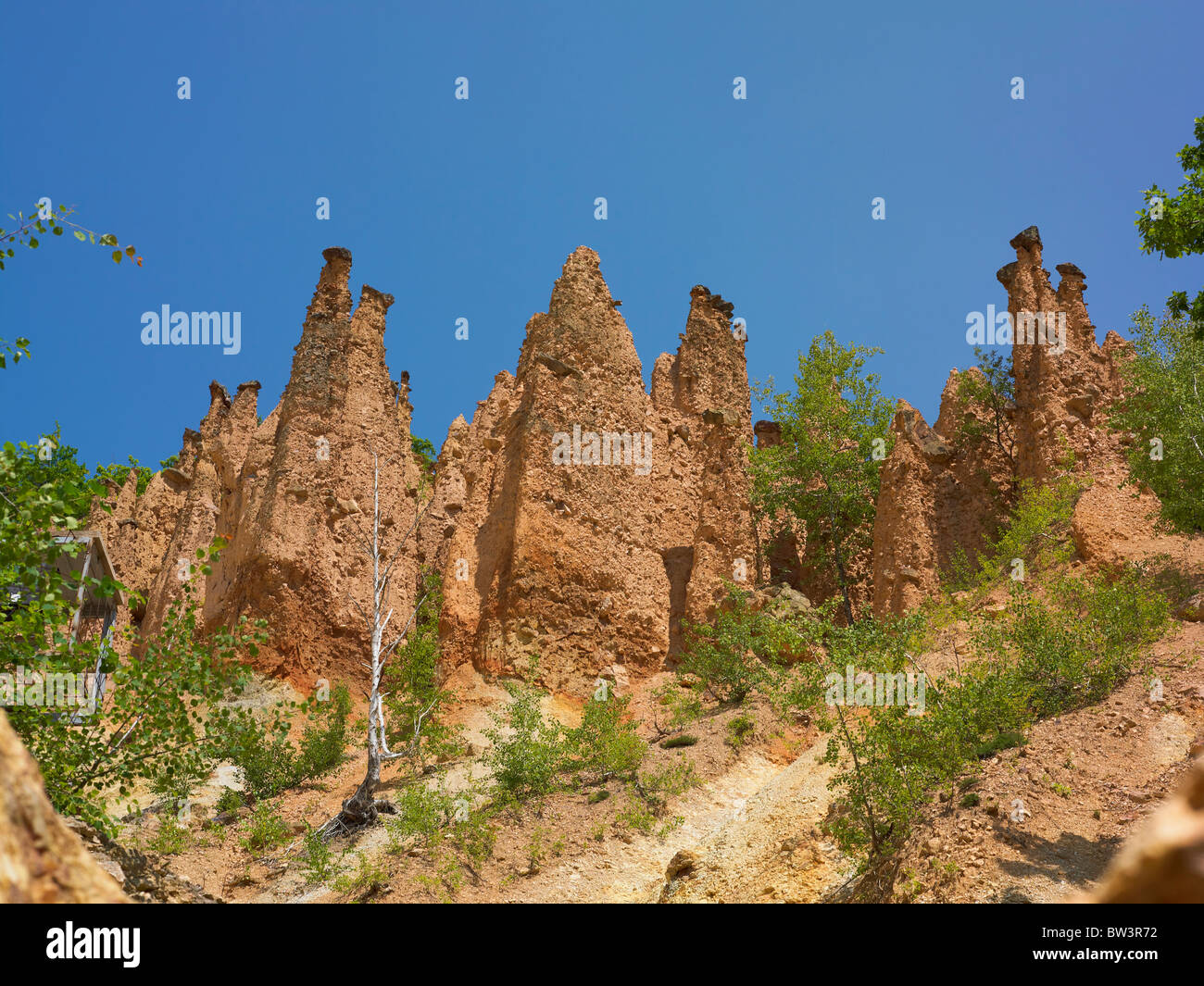 Devil's Town fenomeno naturale in Serbia Foto Stock