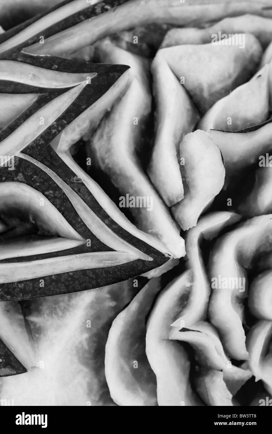 Le forme geometriche di composizione di frutta, Toscana Foto Stock