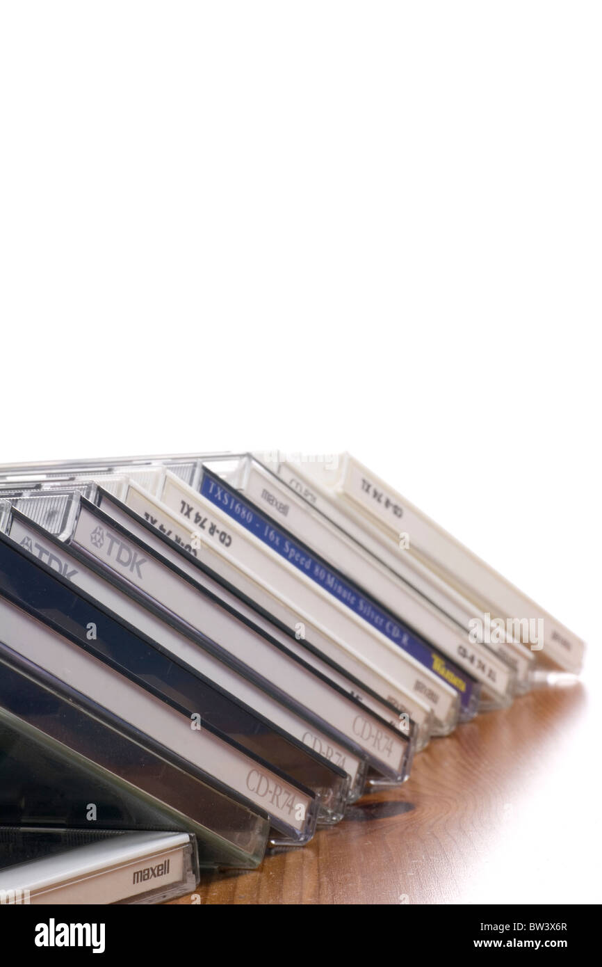 Una collezione di CD Foto Stock