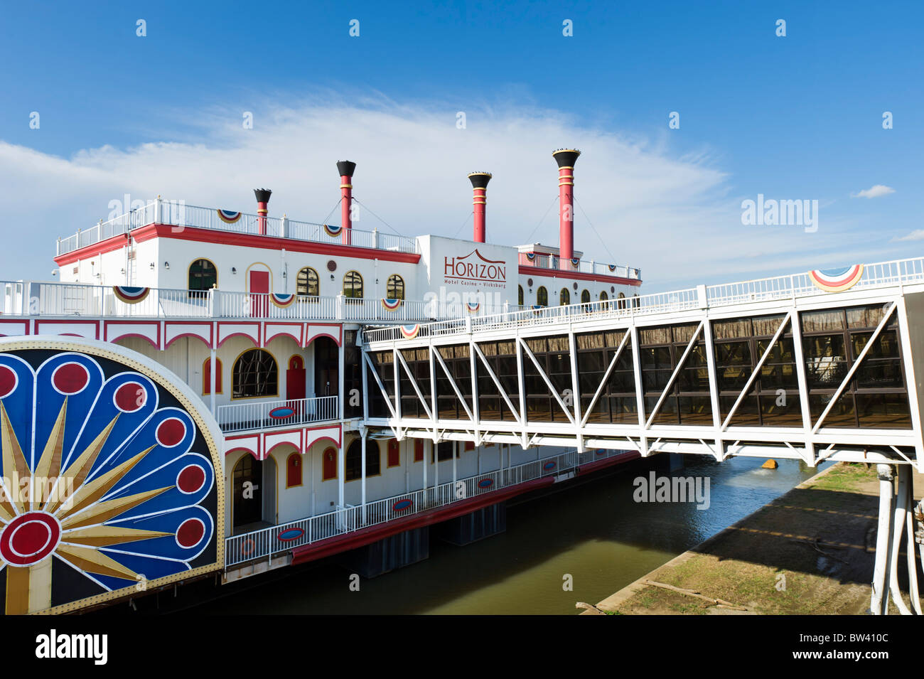 Orizzonte floating riverboat casino, Vicksburgl, Mississippi, STATI UNITI D'AMERICA Foto Stock