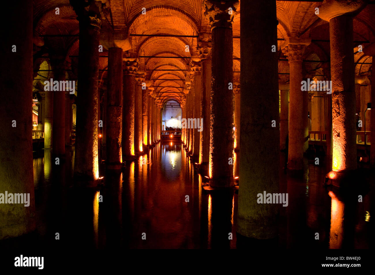 Yerebatan-Sarayi-cisterna, vecchio acquedotto romano Foto Stock