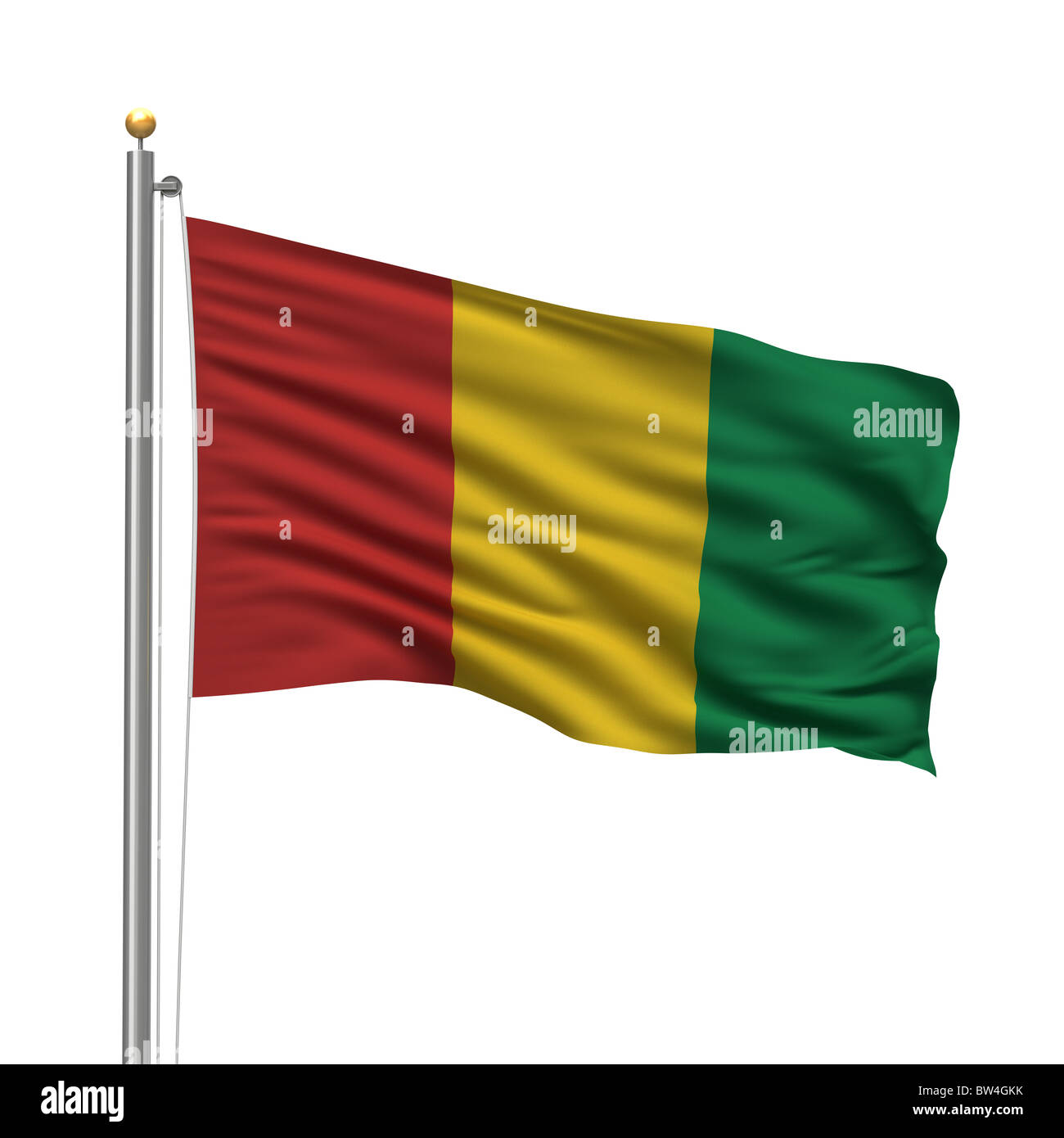 Bandiera della Guinea Foto Stock