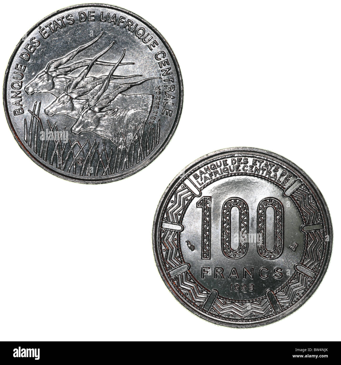 Stati dell'Africa centrale moneta Foto Stock
