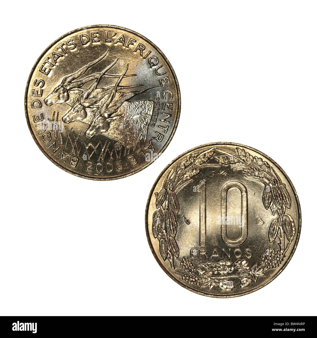 West African Franc Coin Foto Stock