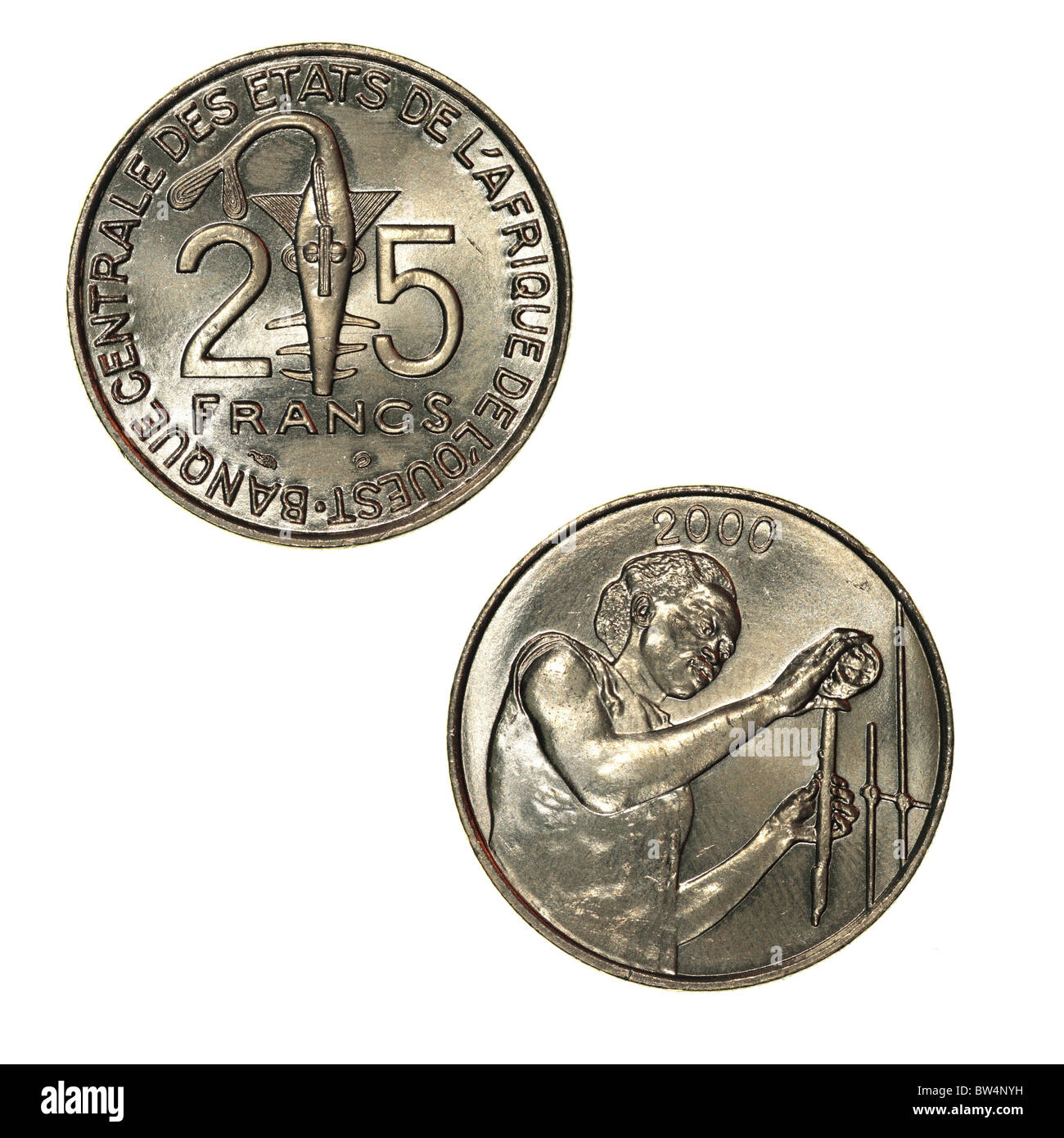 West African Franc Coin Foto Stock