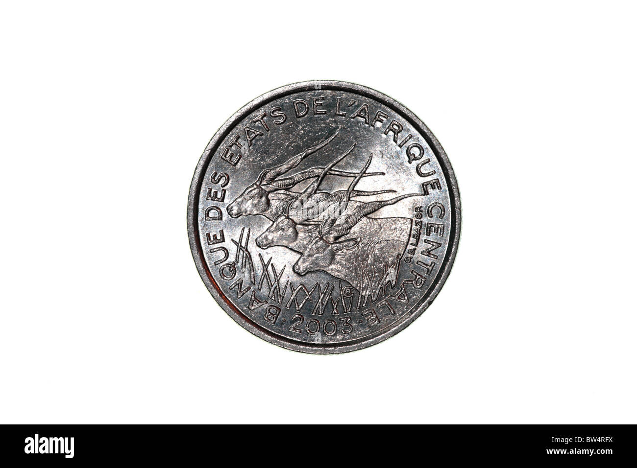 West African Franc Coin Foto Stock